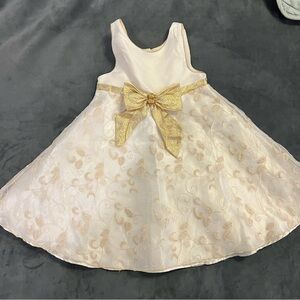 Youngland Cream and Gold Formal Dress